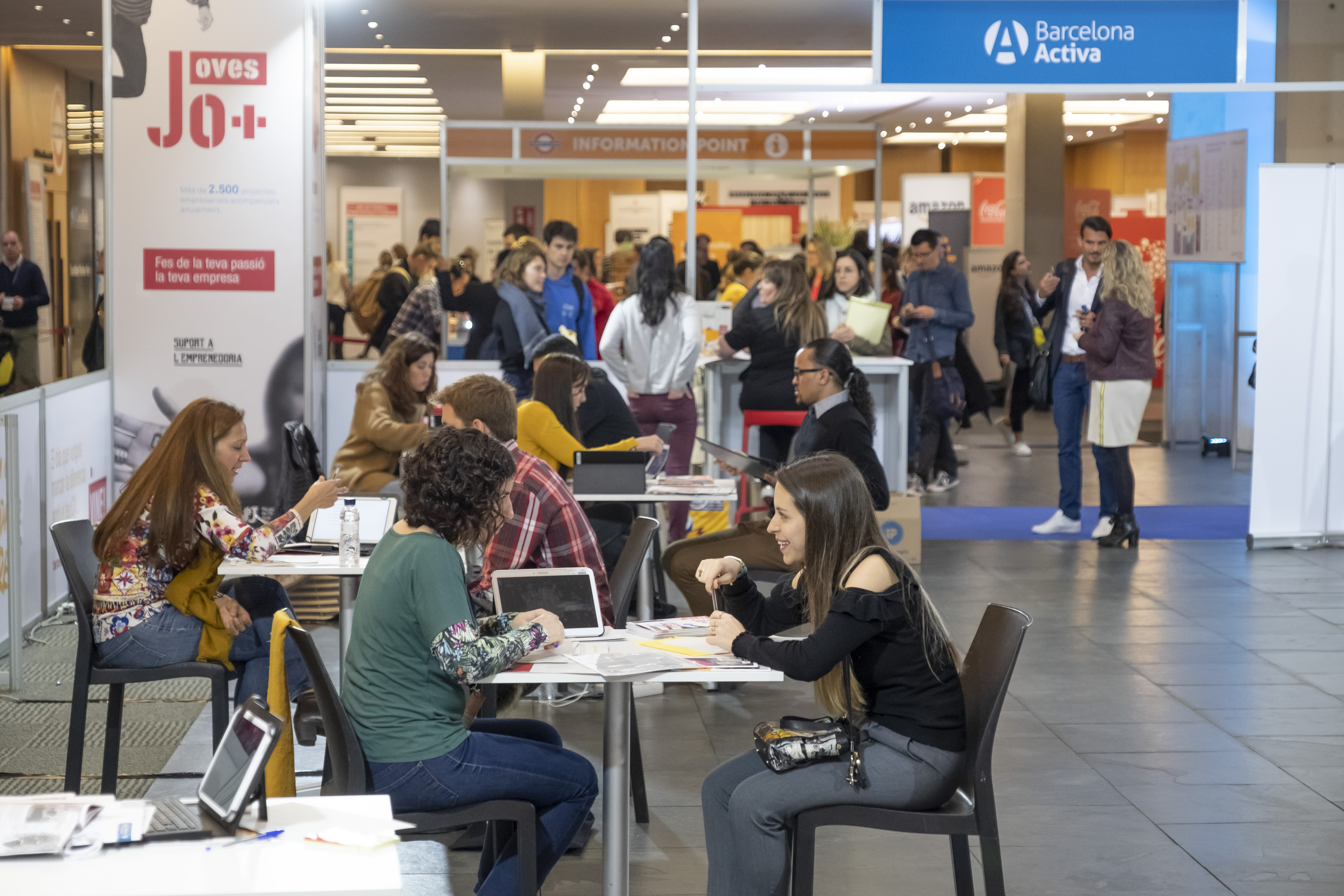 Una imatge de l'última edició de la fira JOBarcelona en format presencial, l'any 2019