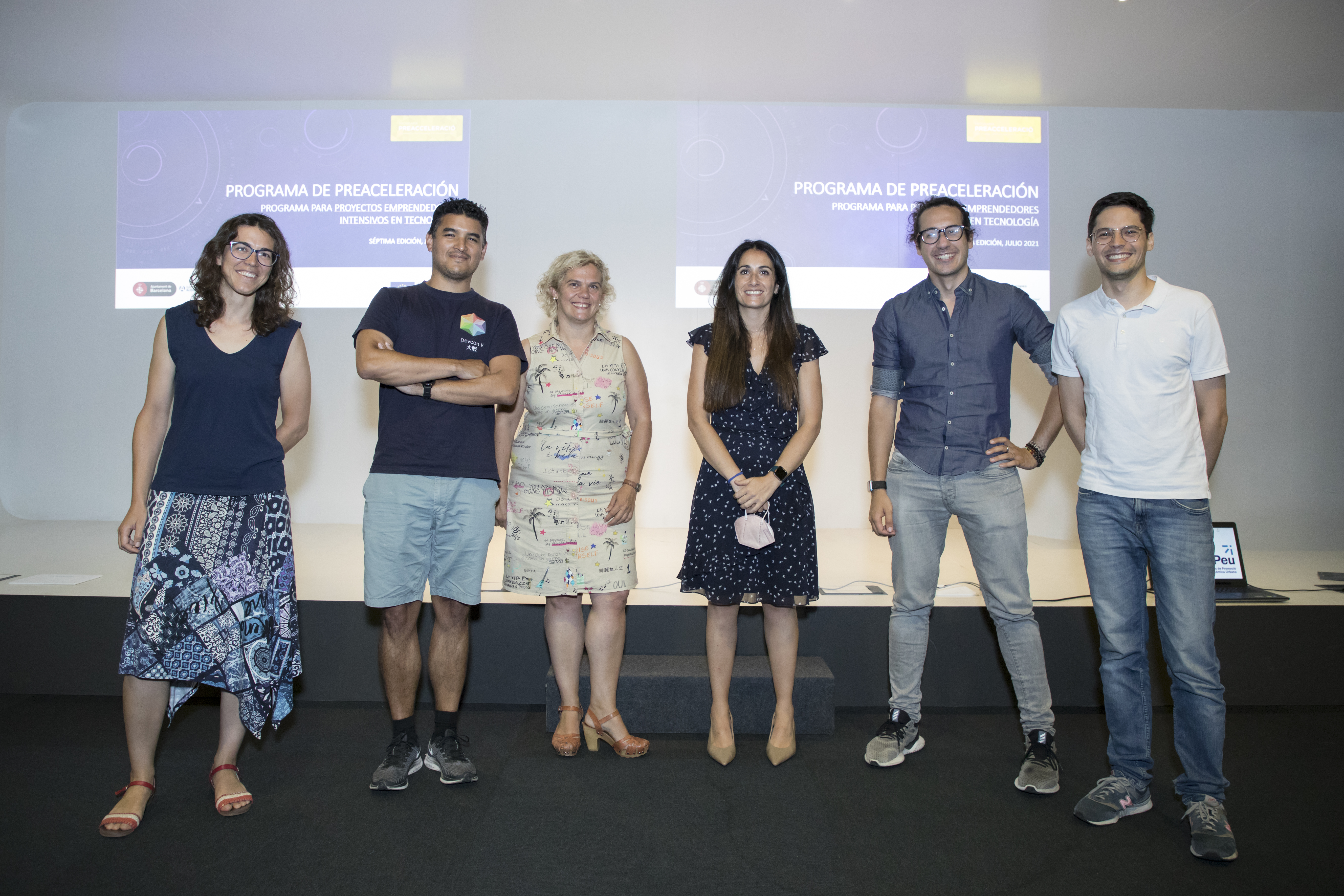 El grup de participants al Demo Day del programa de Preacceleració