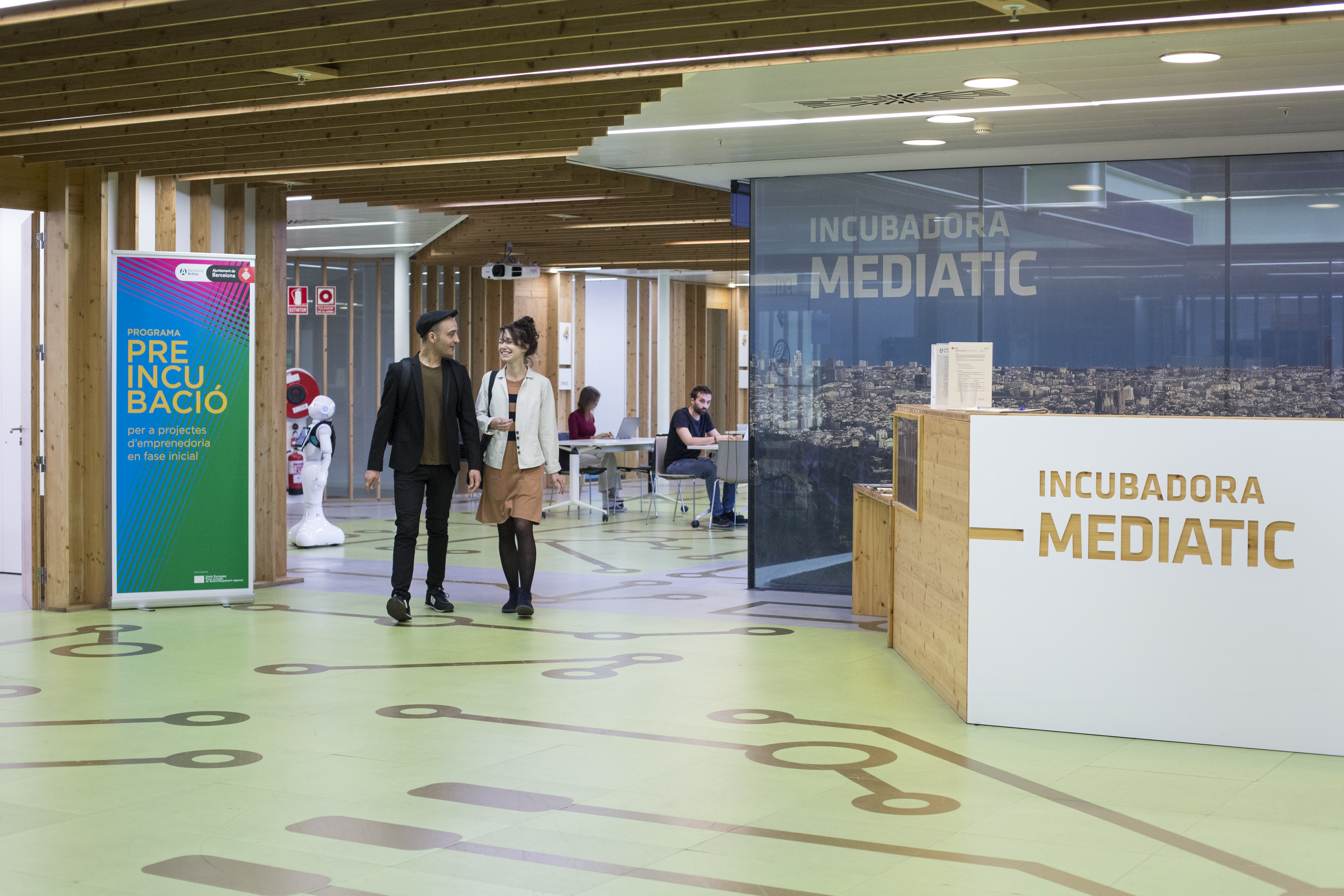 Un dels espais d'incubació de Barcelona Activa: la incubadora MediaTIC