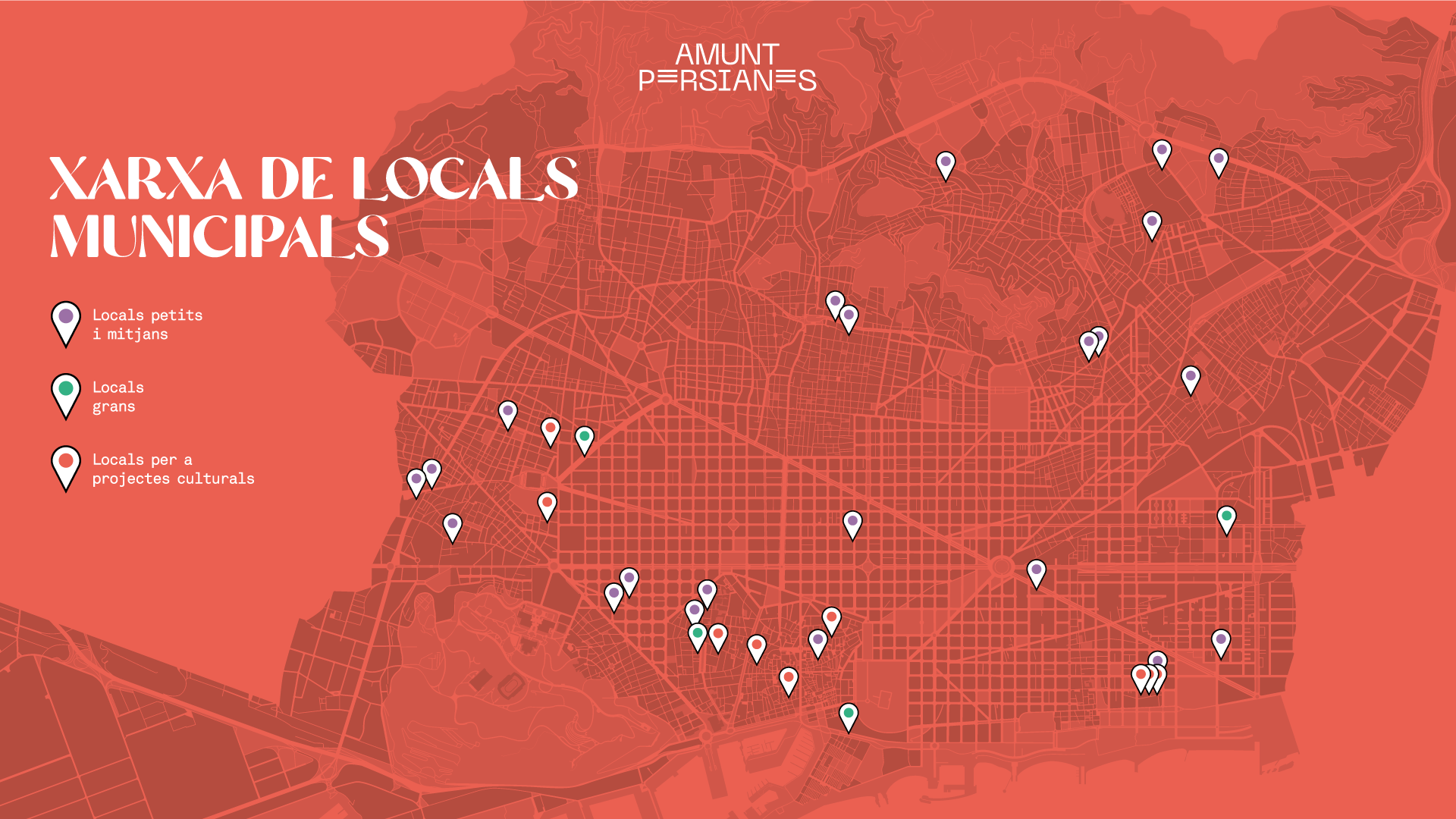 The map of ground floor premises that will house new businesses and cultural projects in the city.