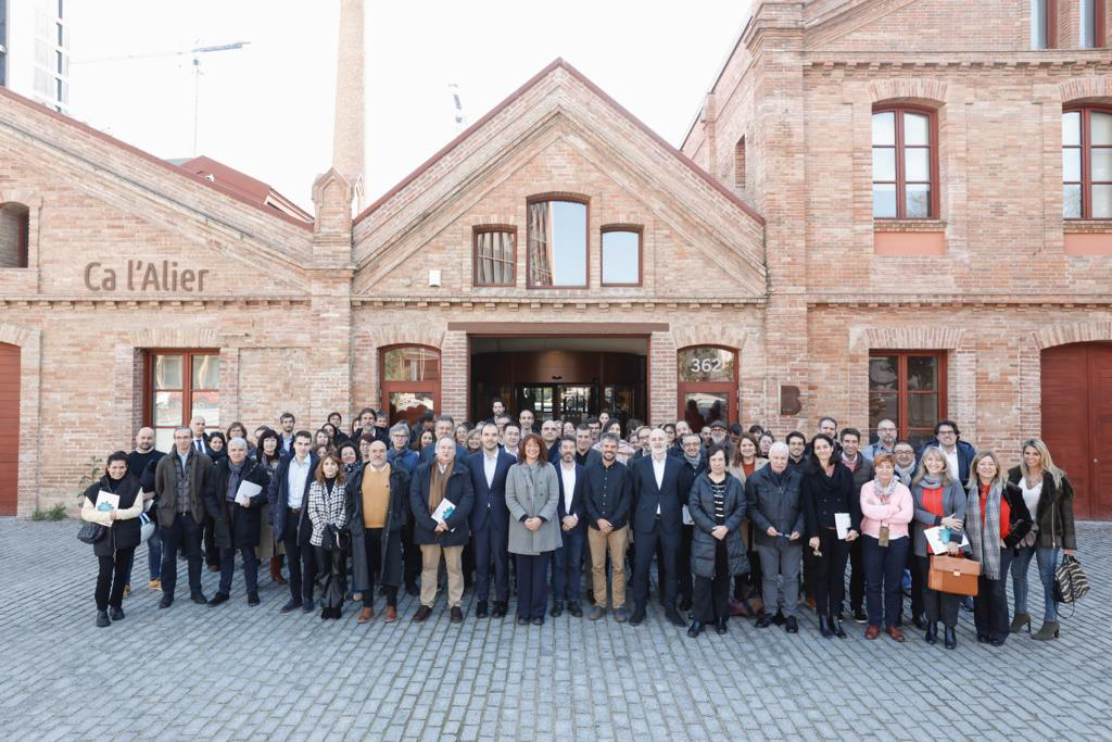 Photograph of the presentation of the Economic Roadmap for Sustainability in Barcelona 2030.