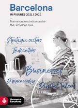 Cover of the report Barcelona in figures 2021-2022