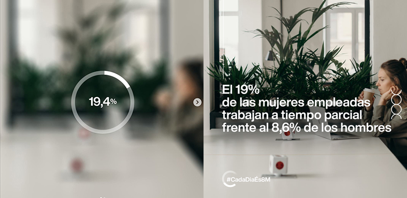 Con el hashtag #CadaDiaÉs8M se han publicado imágenes incompletas para ilustrar una lucha diaria que va más allá del Día de las Mujeres